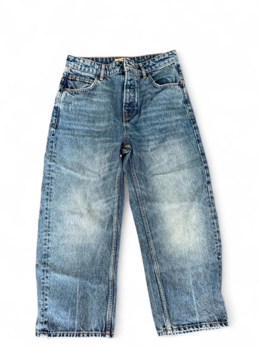 We The Free Washed Blue Relaxed Straight Jeans